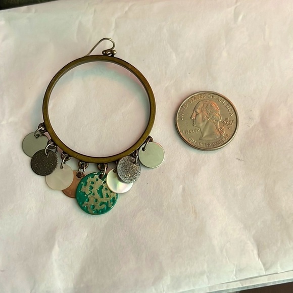 Super Cute Vintage Dangle Hoop Earrings-Silver, Green Earth Tones. π«
- Picture 5 of 7